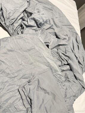 WHIT Light Gray Twin Bed Sheets Set Like Newly